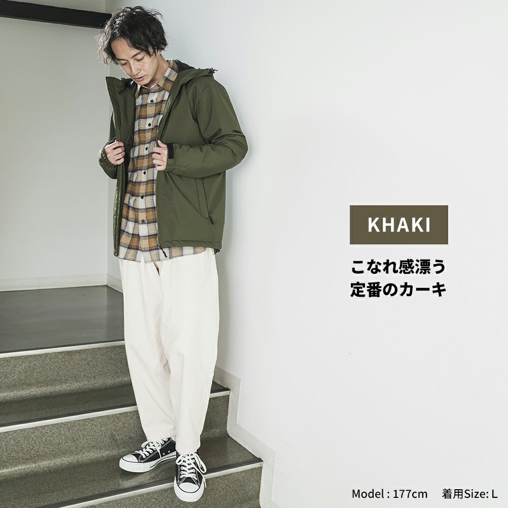 NAVY オールウェザー中綿パーカー メンズ