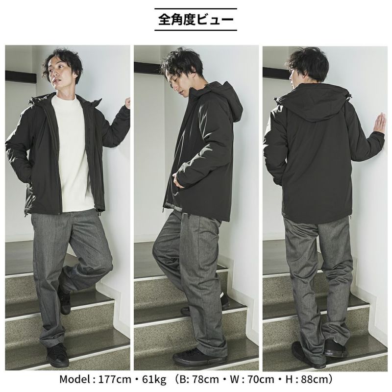 NAVY オールウェザー中綿パーカー メンズ商品画像-18