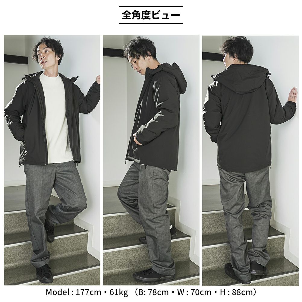 NAVY オールウェザー中綿パーカー メンズ