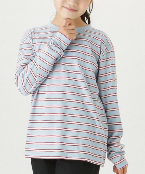 ORGABITS ボーダーロングスリーブTシャツ キッズ メール便 対応商品商品画像-10