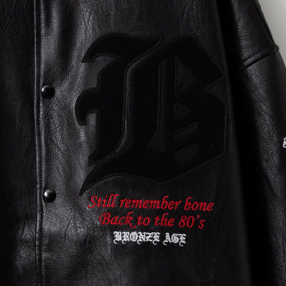 BRONZE AGE Bロゴサガラスタジアムジャケット メンズ