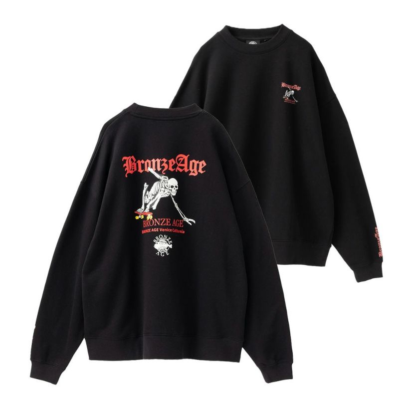 BRONZE AGE スカルビッグトレーナー メンズ