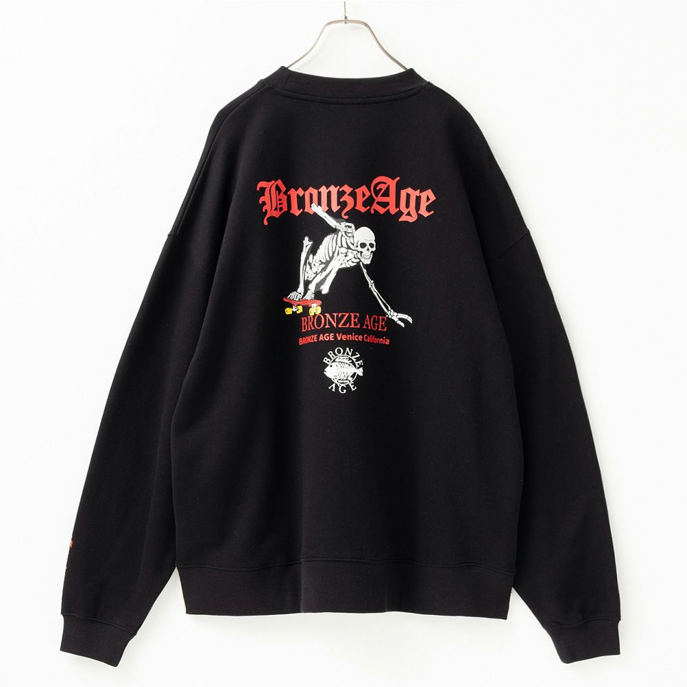 BRONZE AGE スカルビッグトレーナー メンズ