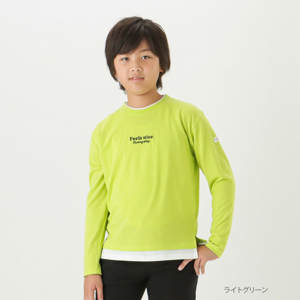 ORGABITS フェイクレイヤードロングスリーブTシャツ キッズ メール便 対応商品商品サムネイル-2