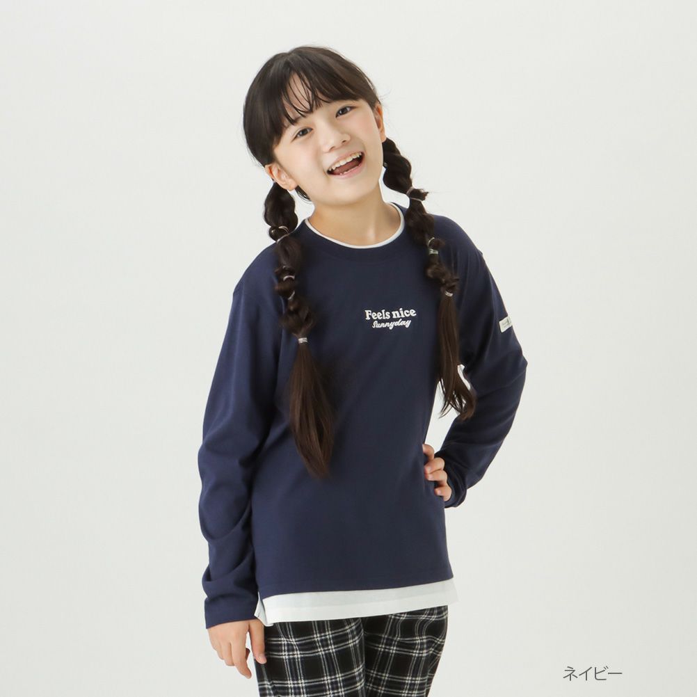 ORGABITS フェイクレイヤードロングスリーブTシャツ キッズ メール便 対応商品商品サムネイル-4