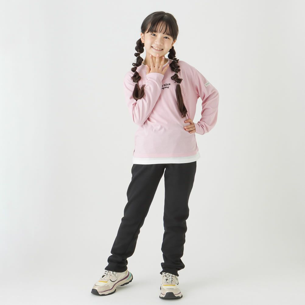 ORGABITS フェイクレイヤードロングスリーブTシャツ キッズ ネコポス 対応商品