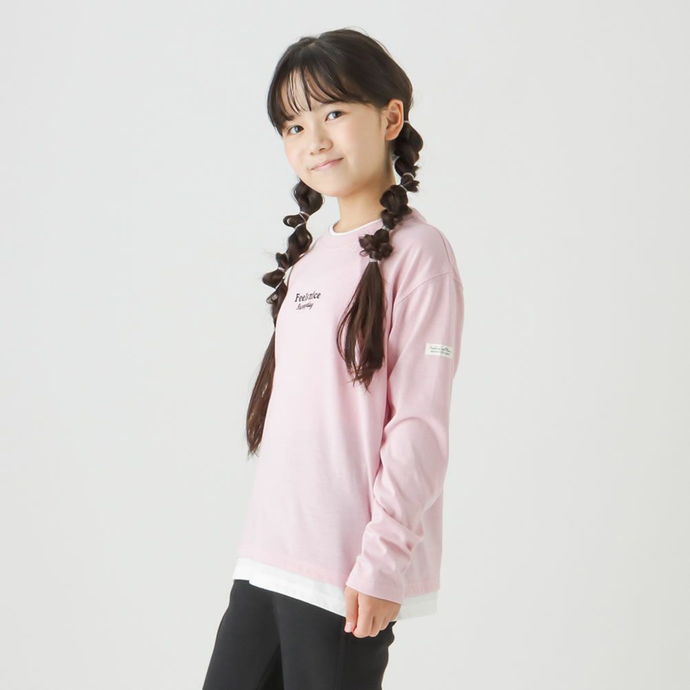 ORGABITS フェイクレイヤードロングスリーブTシャツ キッズ メール便 対応商品商品サムネイル-6