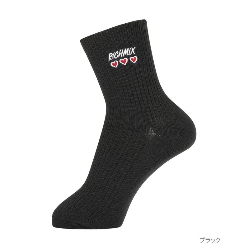 RICH MIX クルーソックス ハートロゴ刺繍 キッズ商品画像-2