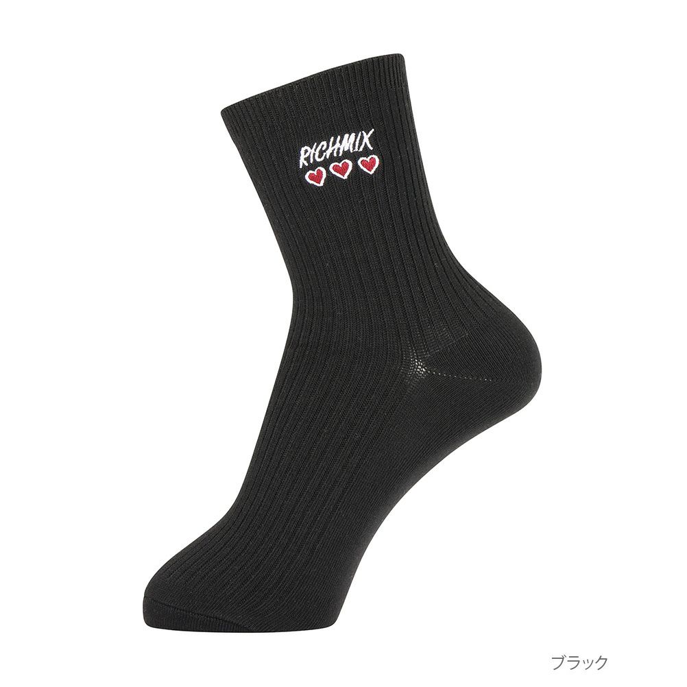 RICH MIX  クルーソックス ハートロゴ刺繍 キッズ商品サムネイル-2