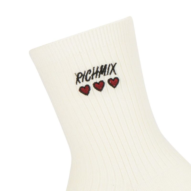 RICH MIX  クルーソックス ハートロゴ刺繍 キッズ商品画像-4