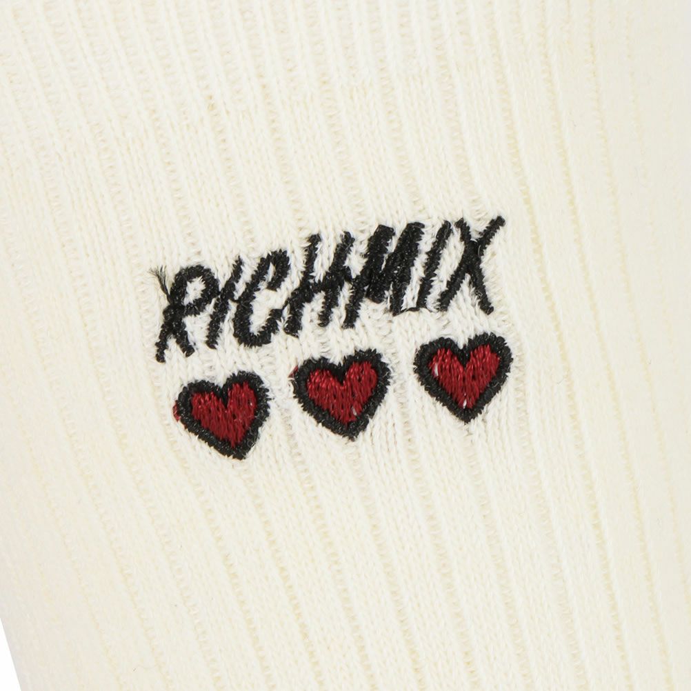 RICH MIX クルーソックス ハートロゴ刺繍 キッズ