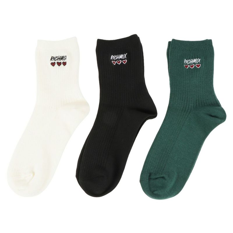 RICH MIX クルーソックス ハートロゴ刺繍 キッズ商品画像-9
