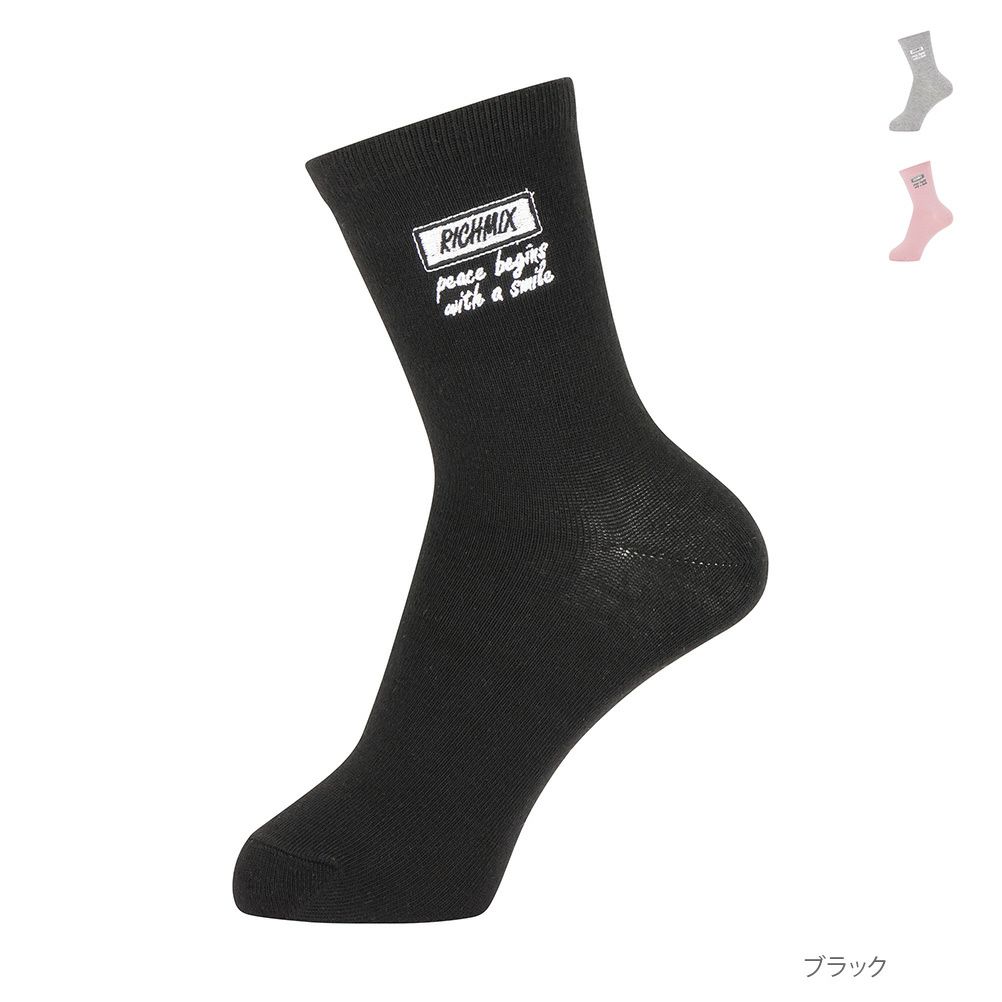 RICH MIX  クルーソックス ロゴ刺繍 キッズ商品サムネイル-1
