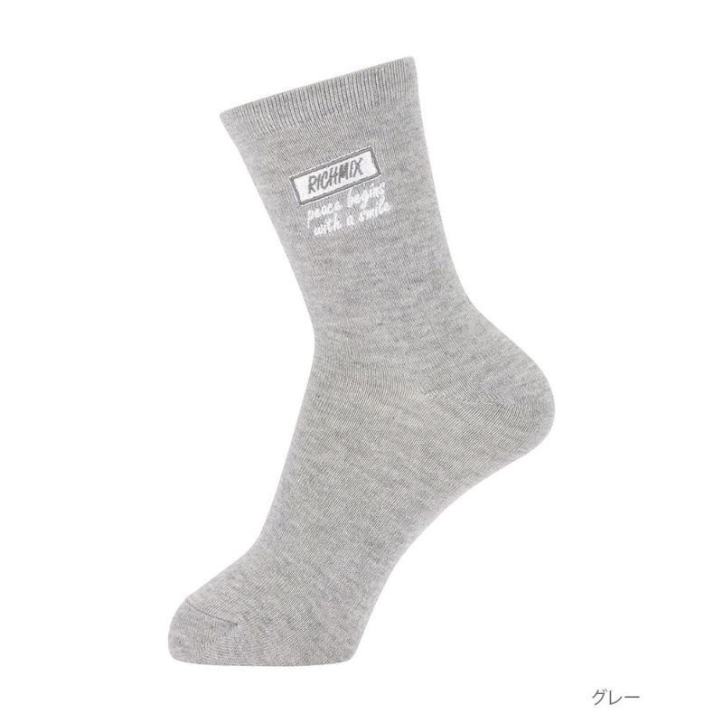 RICH MIX  クルーソックス ロゴ刺繍 キッズ商品画像-2
