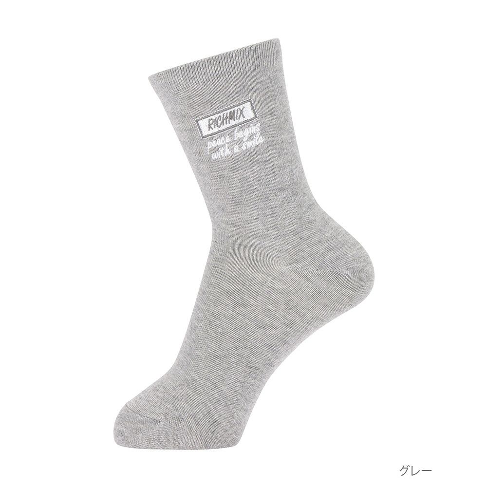 RICH MIX  クルーソックス ロゴ刺繍 キッズ商品サムネイル-2