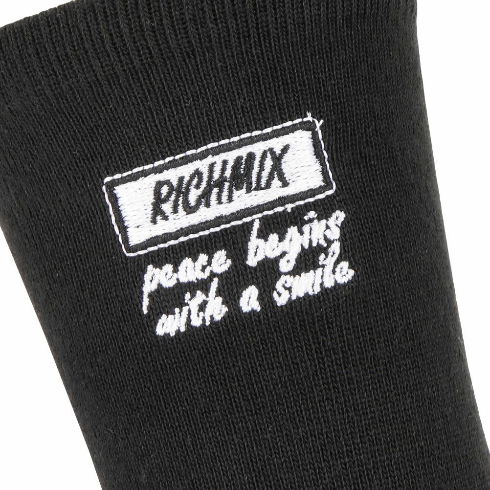 RICH MIX クルーソックス ロゴ刺繍 キッズ