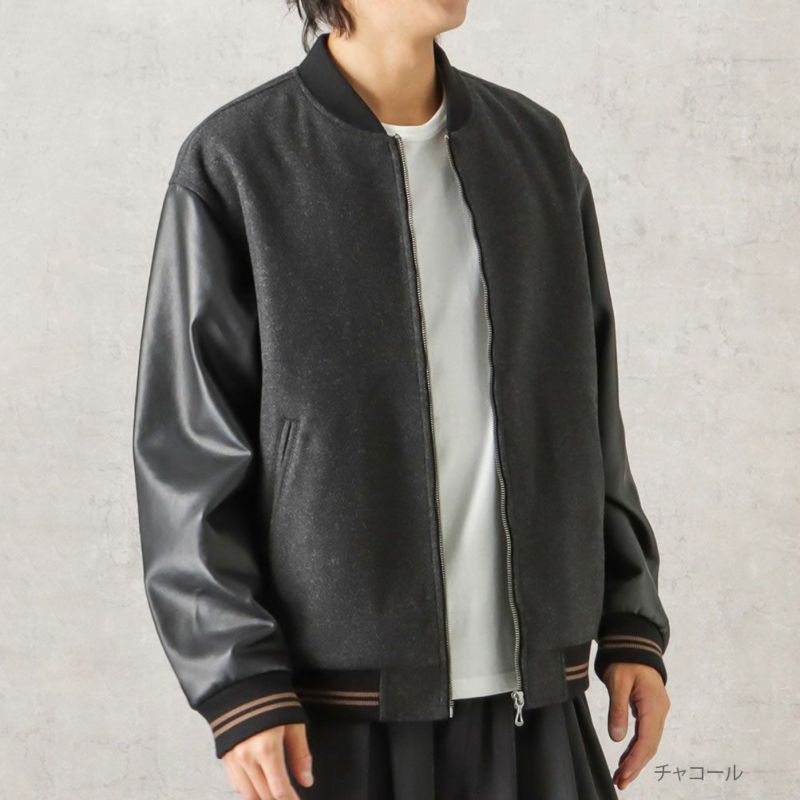 mossimo モッシモ メルトンライクリブジャケット-