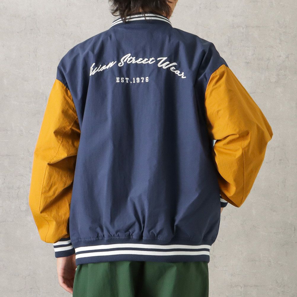 VISION STREET WEAR アーチロゴナイロンスタジャン メンズ