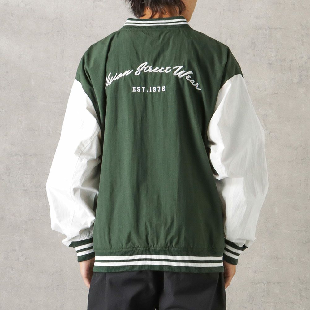 VISION STREET WEAR アーチロゴナイロンスタジャン メンズ