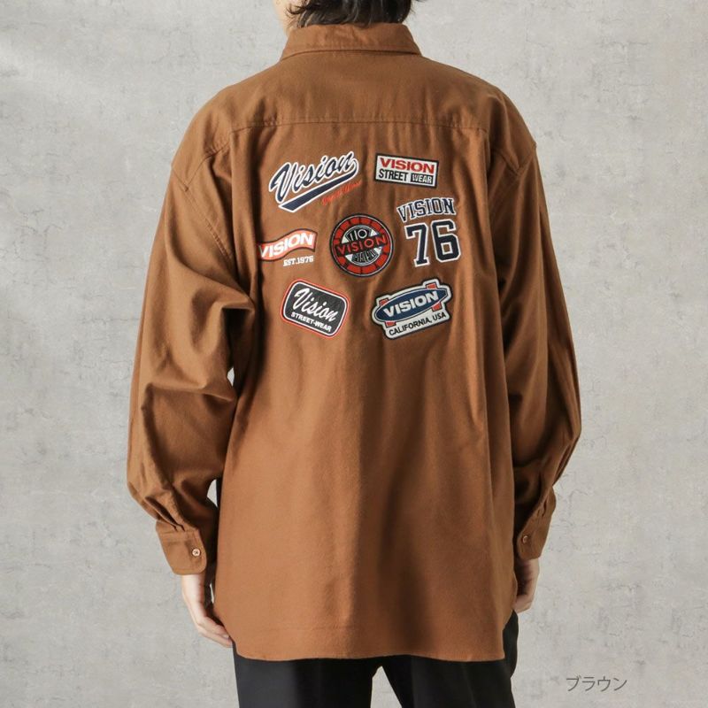 VISION STREET WEAR ワッペンオーバーネルシャツ メンズ商品画像-5