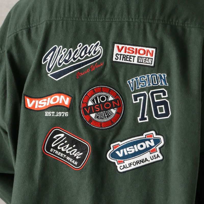 VISION STREET WEAR ワッペンオーバーネルシャツ メンズ