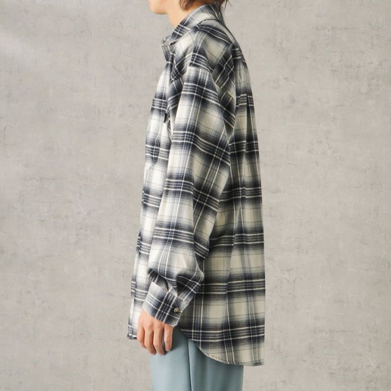 【オンラインストア限定】POWER TO THE PEOPLE オンブレーチェックシャツ メンズ商品画像-5