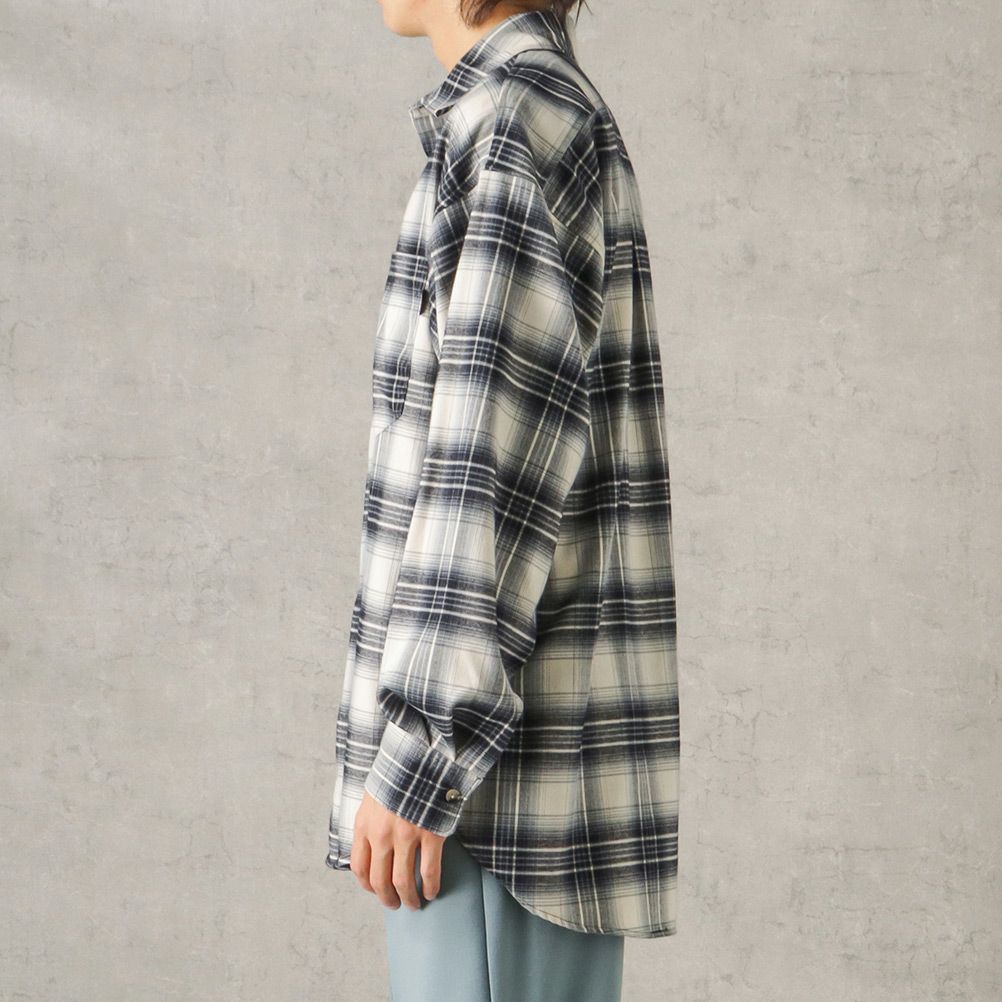 [期間限定価格]【オンラインストア限定】POWER TO THE PEOPLE オンブレーチェックシャツ メンズ商品サムネイル-5