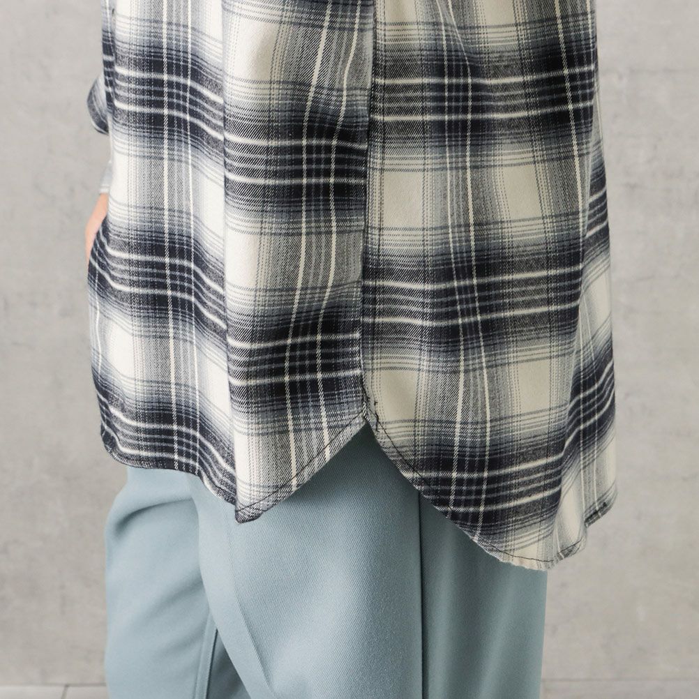 [期間限定価格]【オンラインストア限定】POWER TO THE PEOPLE オンブレーチェックシャツ メンズ商品サムネイル-15
