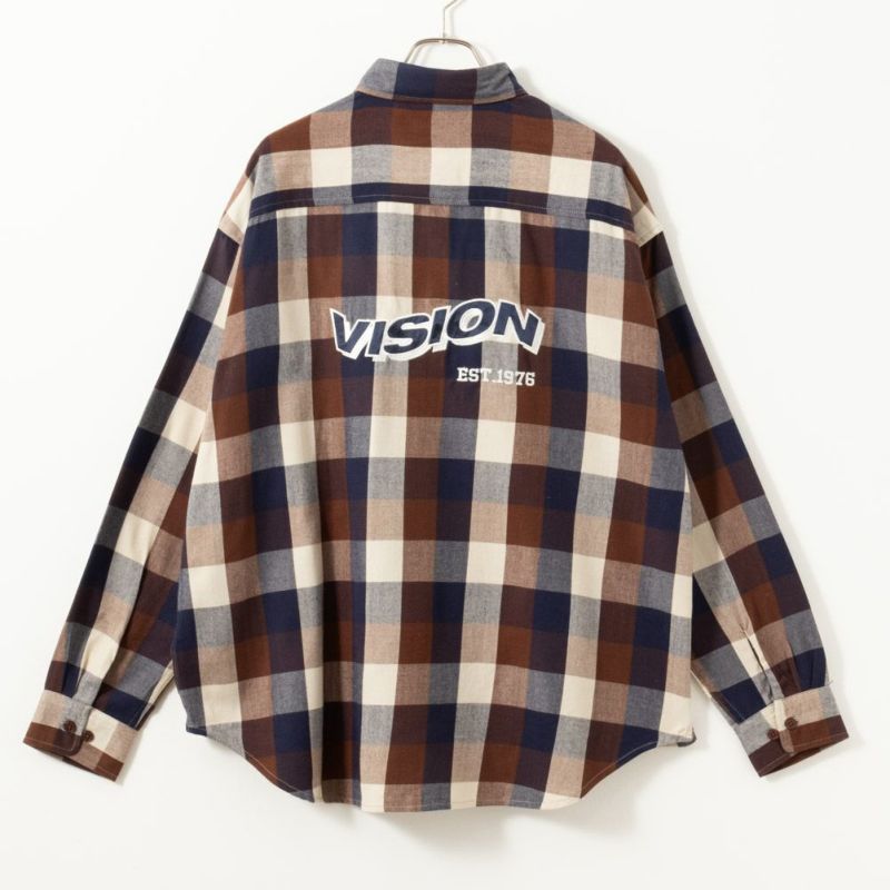 【オンラインストア限定】VISION STREET WEAR ネルチェック刺繍シャツ メンズ商品画像-4