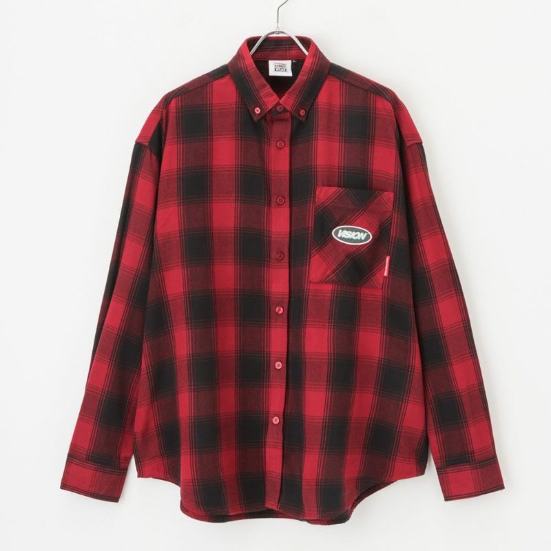 【オンラインストア限定】VISION STREET WEAR ネルチェック刺繍シャツ メンズ商品画像-5