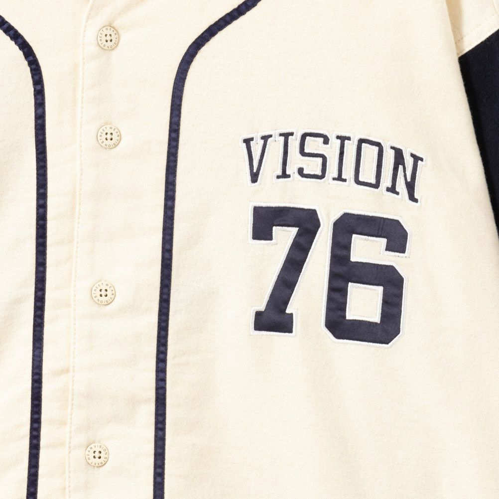 VISION STREET WEAR 長袖ベースボールネルシャツ メンズ
