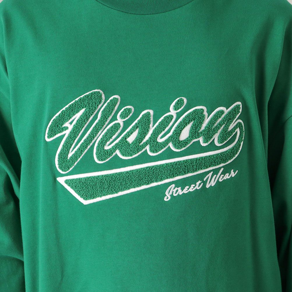 VISION STREET WEAR ヘビーウエイトサガラモックネックロングスリーブTシャツ メンズ