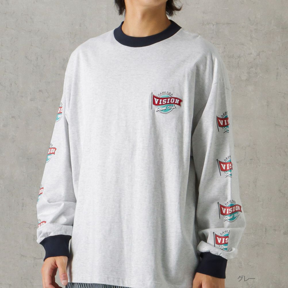 【オンラインストア限定】VISION STREET WEAR 袖プリントロングスリーブTシャツ メンズ商品サムネイル-2
