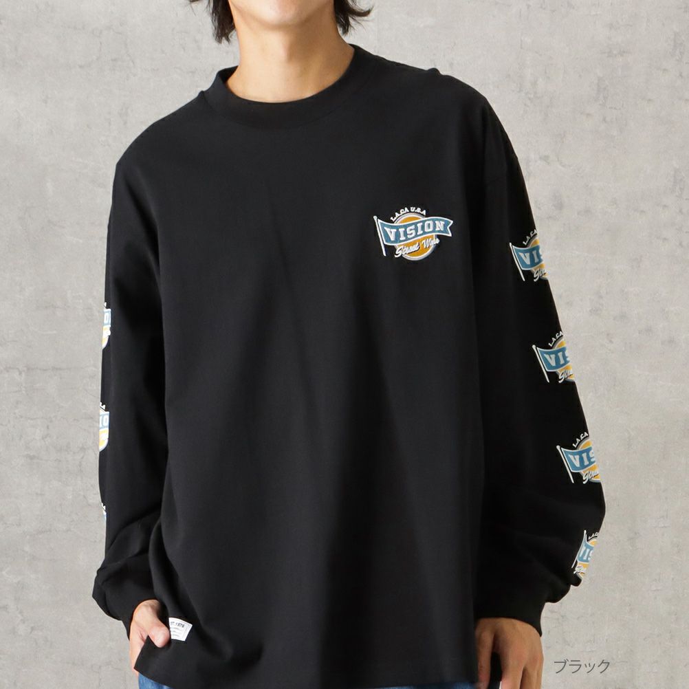【オンラインストア限定】VISION STREET WEAR 袖プリントロングスリーブTシャツ メンズ商品サムネイル-3