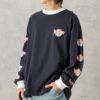 VISION STREET WEAR 袖プリントロングスリーブTシャツ メンズ