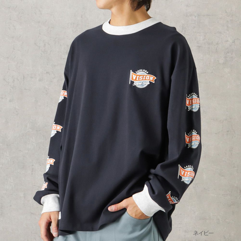 【オンラインストア限定】VISION STREET WEAR 袖プリントロングスリーブTシャツ メンズ商品サムネイル-4