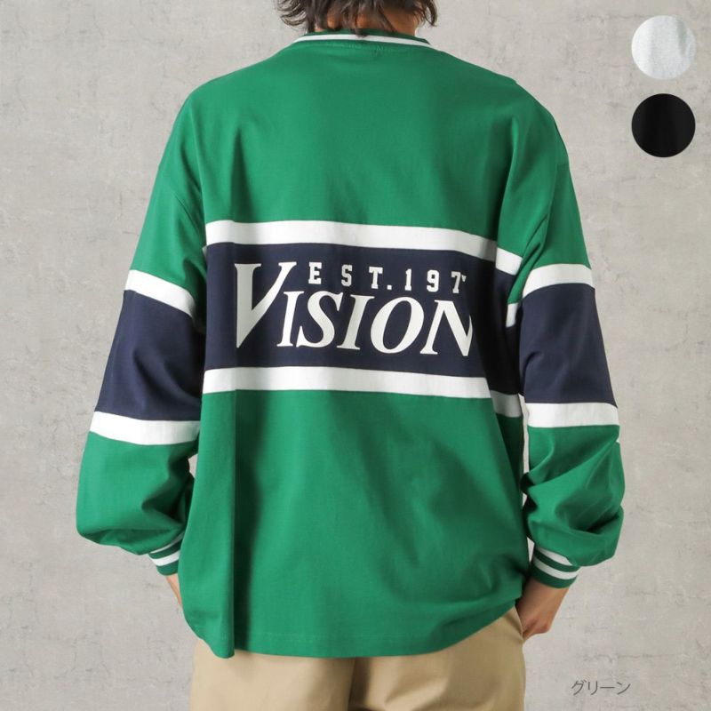 [期間限定価格]VISION STREET WEAR リブライン切替ロングスリーブTシャツ メンズ商品画像-1