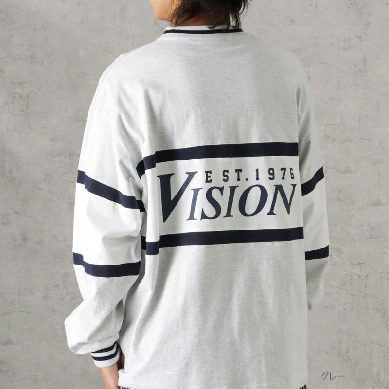 [期間限定価格]VISION STREET WEAR リブライン切替ロングスリーブTシャツ メンズ商品画像-3