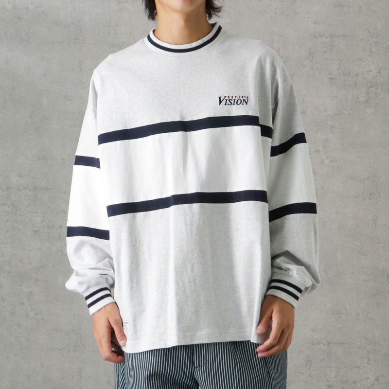 [期間限定価格]VISION STREET WEAR リブライン切替ロングスリーブTシャツ メンズ商品画像-4