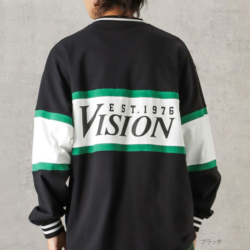 [期間限定価格]VISION STREET WEAR リブライン切替ロングスリーブTシャツ メンズ商品画像-5