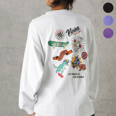 VISION STREET WEAR マルチイラストロングスリーブTシャツ メンズ