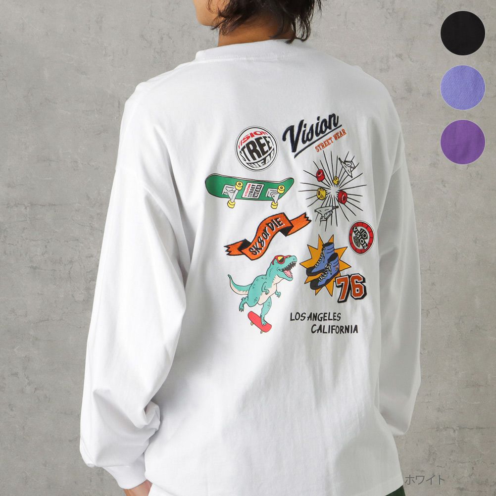 [期間限定価格]VISION STREET WEAR マルチイラストロングスリーブTシャツ メンズ商品サムネイル-1