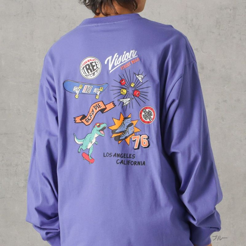 VISION STREET WEAR マルチイラストロングスリーブTシャツ メンズ商品画像-5