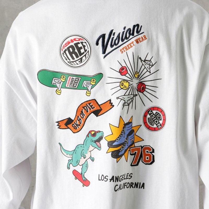 VISION STREET WEAR マルチイラストロングスリーブTシャツ メンズ商品画像-14