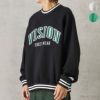 VISION STREET WEAR リブラインアーチロゴワッペントレーナー メンズ