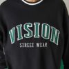 VISION STREET WEAR リブラインアーチロゴワッペントレーナー メンズ商品サムネイル-13
