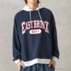 NAVY カレッジロゴフェイクレイヤードパーカー メンズ