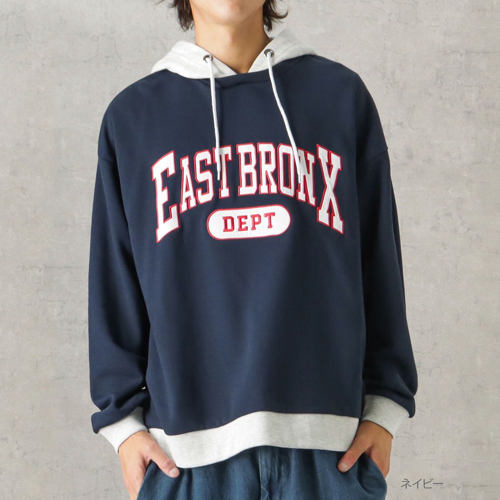 NAVY カレッジロゴフェイクレイヤードパーカー メンズ商品サムネイル-4