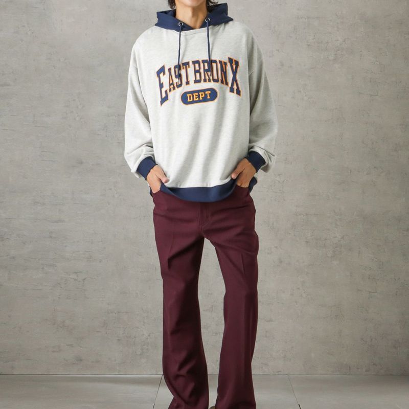 NAVY カレッジロゴフェイクレイヤードパーカー メンズ商品画像-8