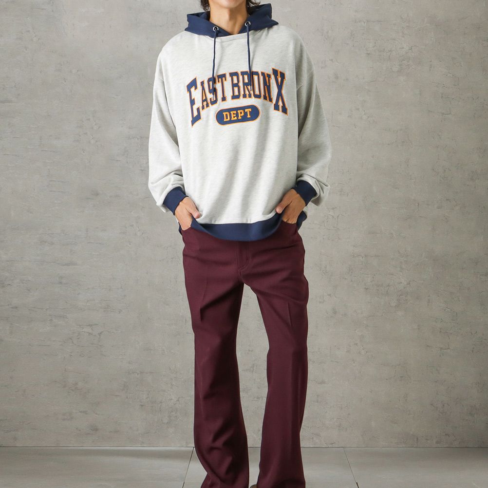 NAVY カレッジロゴフェイクレイヤードパーカー メンズ商品サムネイル-8